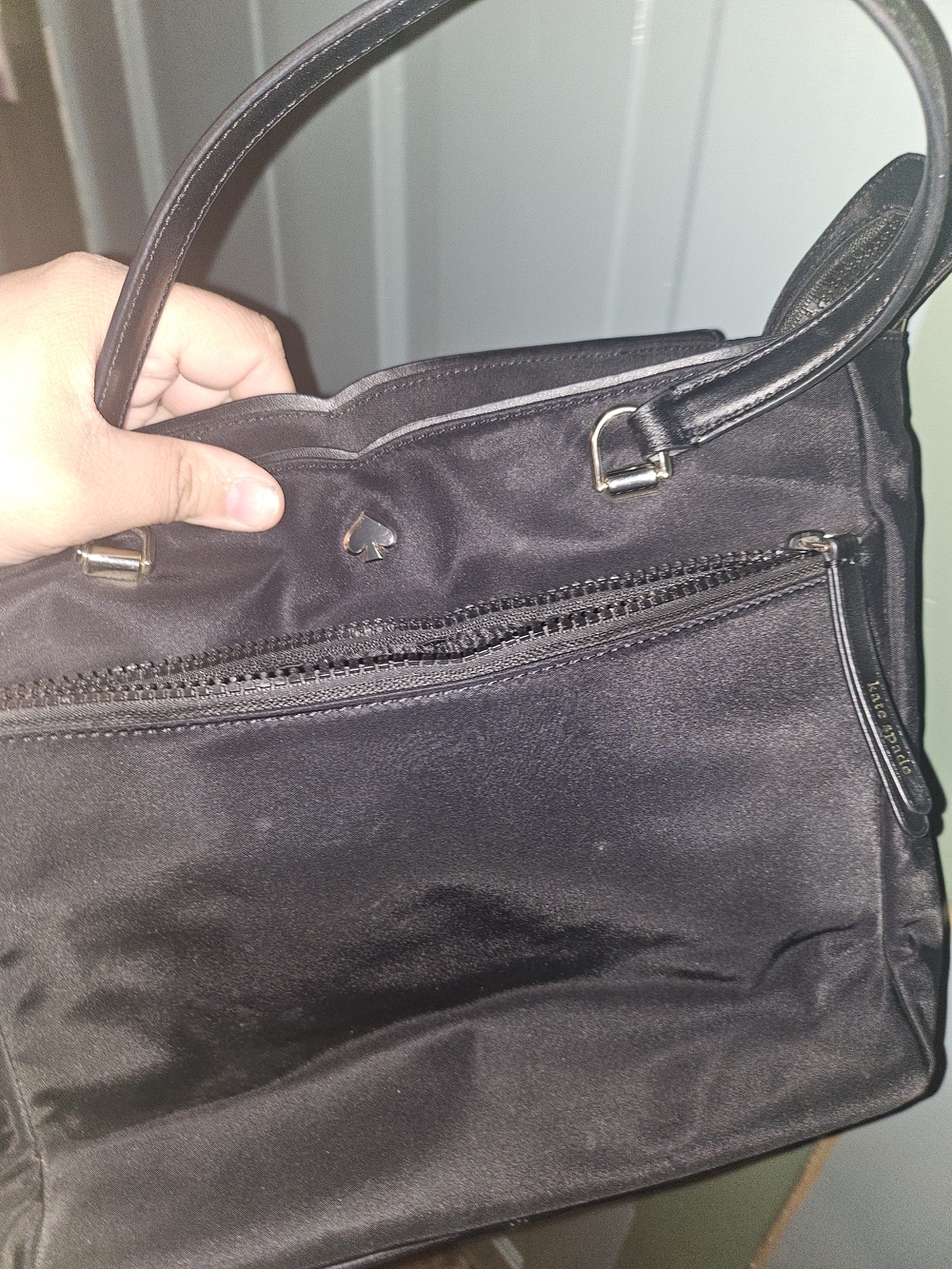 Kate Spade Black Satin Shoulder Bag